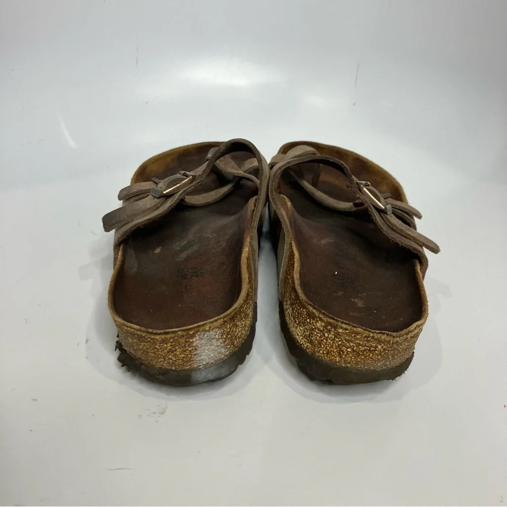 Birkenstock Mayari sandals taupe leather straps women’s size 40/9 trendy‎ cork